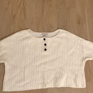 White cropped sweater